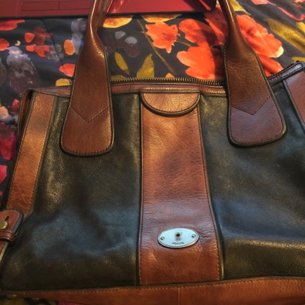 Fossil Multicolor Leather Vintage  Handbag